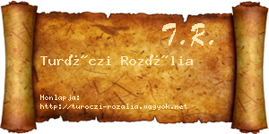 Turóczi Rozália névjegykártya