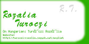 rozalia turoczi business card